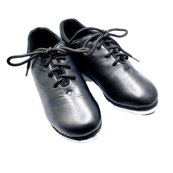 Dance Class Other - Black Split-Sole Jazz Tap Lace Up Oxford Shoes Leather W 4 Kid's 2.5 Performance